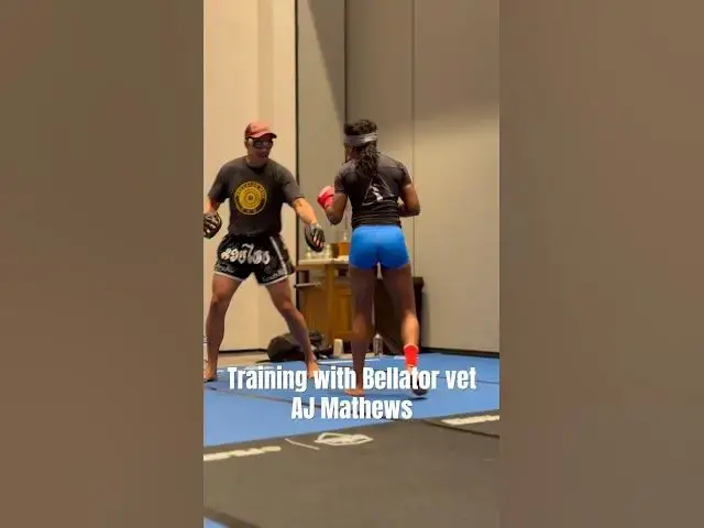 'Video thumbnail for Working on a sneaky setup to the spinning elbow. Should I try this in my next fight? #mma #ufc'