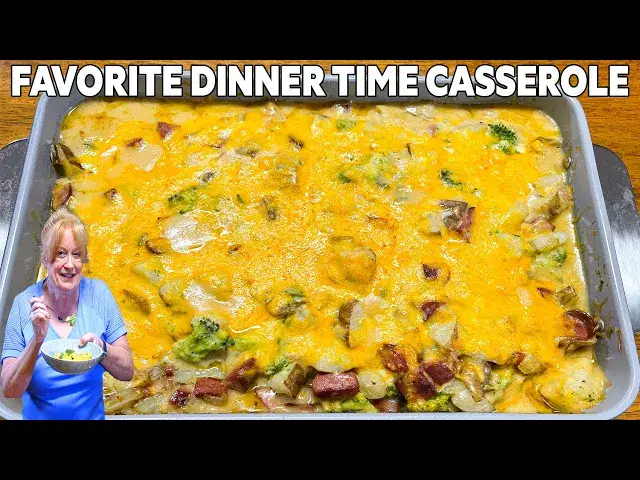 'Video thumbnail for Easy Casserole | CREAMY POTATO, SAUSAGE & BROCCOLI'