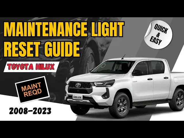'Video thumbnail for 2008-2023 Toyota Hilux: Master the Oil Maintenance Light Reset in Minutes! 🚗🔧'