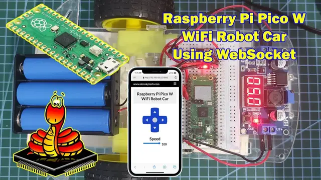 'Video thumbnail for Building a Raspberry Pi Pico W WiFi Robot Car'