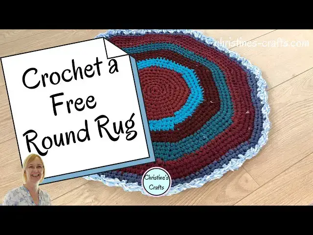 'Video thumbnail for HOW TO CROCHET A FREE T SHIRT YARN CIRCLE RUG THE EASY WAY! - Great for Beginners'