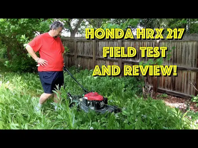 'Video thumbnail for Honda HRX 217 Self-Propelled Gas Lawn Mower - Field Test & Review'