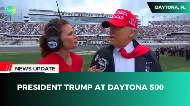 'Video thumbnail for Donald Trump at Daytona 500: A Second Presidential Visit'