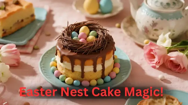 'Video thumbnail for Easter Egg Nest Cake: A Stunning Centerpiece for Your Spring Celebration'