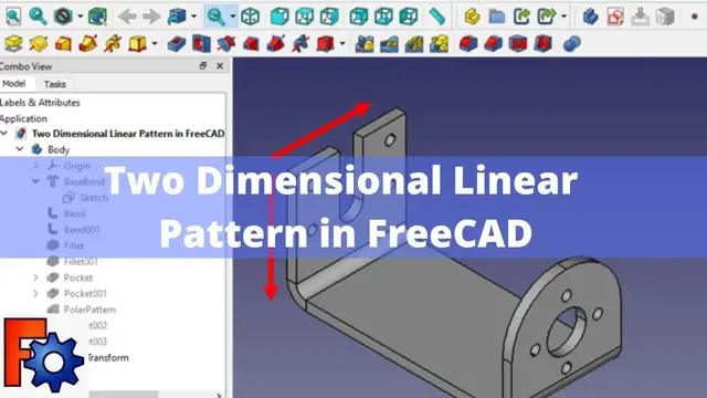 'Video thumbnail for Two Dimensional Linear Pattern in FreeCAD | FreeCAD Tutorial | FreeCAD Pattern |'