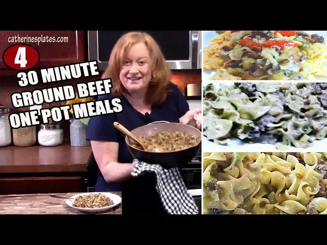 'Video thumbnail for 30 Minute Ground Beef One Pot Meals'