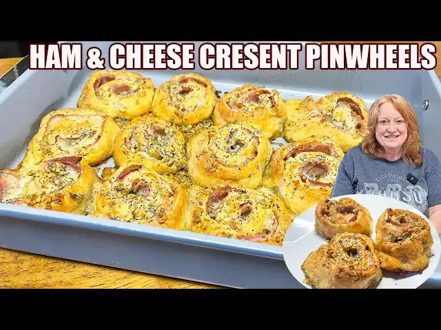 'Video thumbnail for HAM & CHEESE CRESCENT PINWHEELS Using Refrigerated Crescent Dough for Appetizers, Lunch or Dinner'