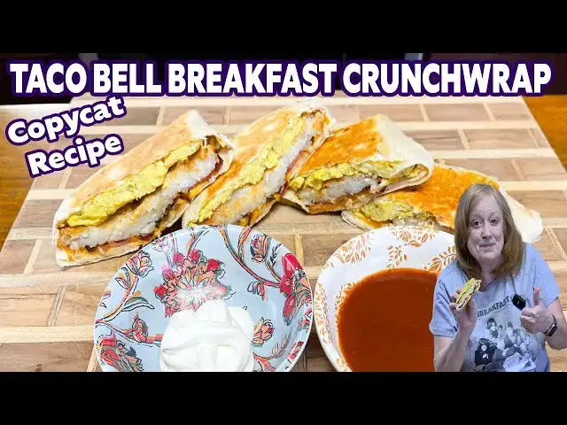 'Video thumbnail for TACO BELL BREAKFAST CRUNCHWRAP COPYCAT RECIPE'