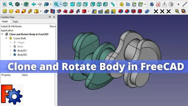 'Video thumbnail for Clone and Rotate body in FreeCAD | FreeCAD Tutorial | FreeCAD Clone Body | FreeCAD Draft Workbench |'