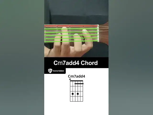 'Video thumbnail for How To Play The Cm7add4 Chord On Guitar - Guvna Guitars'