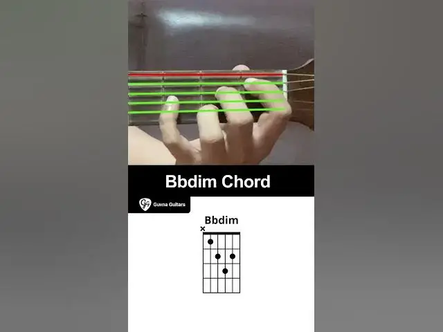 'Video thumbnail for How To Play The Bbdim Chord On Guitar - Guvna Guitars'