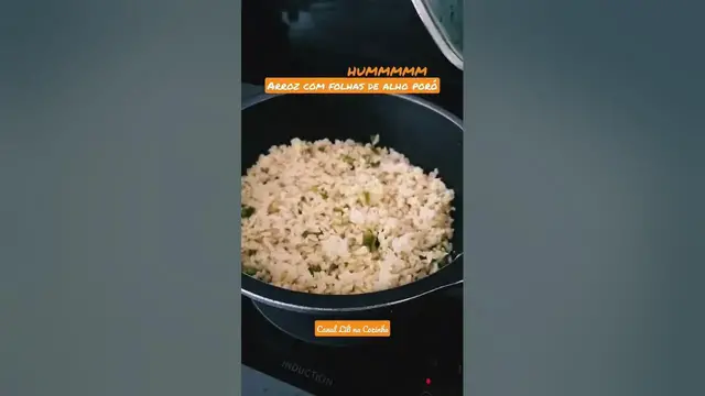 'Video thumbnail for pra fazer arroz com um sabor especial, coloque folhas de alho poró nas suas #receitas eu adoro!!'