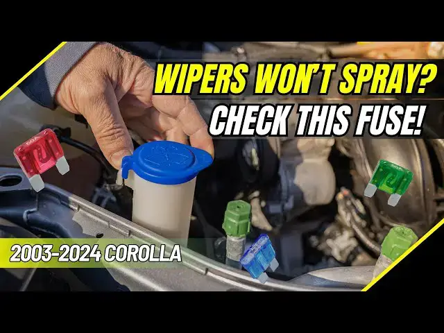 'Video thumbnail for Toyota Corolla Wipers Not Spraying? CHECK THIS FUSE!'