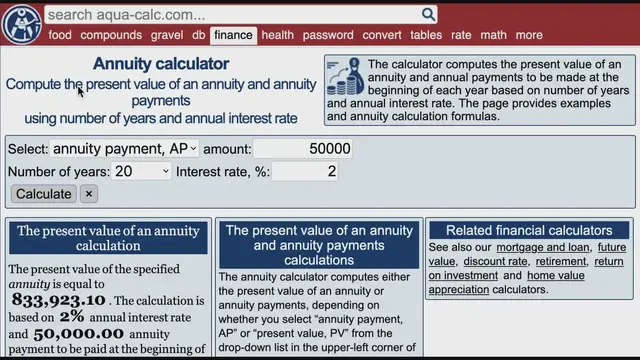 'Video thumbnail for How Annuity Calculators Work: A Guide to Financial Planning'