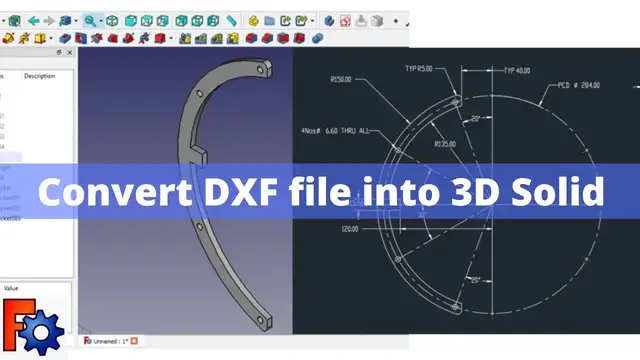 'Video thumbnail for Convert DXF file into 3D Solid | FreeCAD DXF Tutorial | FreeCAD Part Design | Mechnexus |'