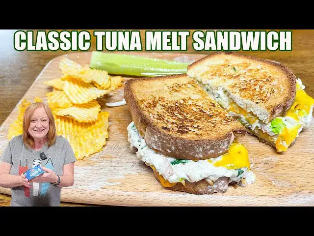 'Video thumbnail for CLASSIC TUNA MELT Tuna Fish Sandwich'