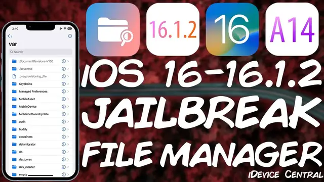 'Video thumbnail for iOS 16 - 16.1.2 JAILBREAK News: New File Manager App RELEASED With Full Disk Access! (All Devices)'