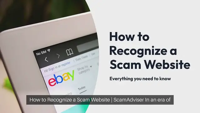 'Video thumbnail for How to Recognize a Scam Website'