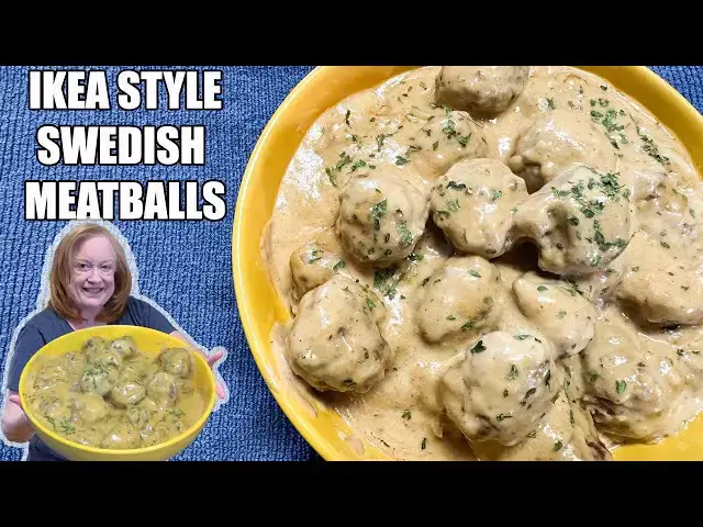 'Video thumbnail for IKEA STYLE Swedish Meatballs with Creamy Sauce'
