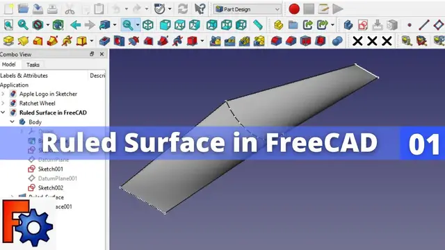 'Video thumbnail for How to Create Ruled Surface in FreeCAD | FreeCAD Surface | FreeCAD Tutorial | Mechnexus |'