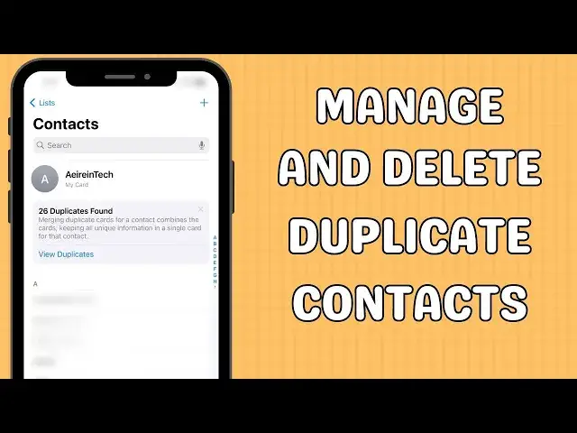 'Video thumbnail for How to manage and delete duplicate contacts on iPhone'