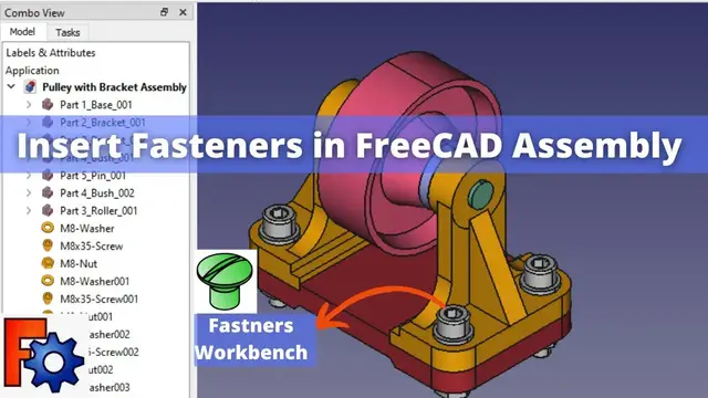 'Video thumbnail for Insert Fasteners in FreeCAD Assembly | FreeCAD Fasteners | FreeCAD Tutorial | Mechnexus |'