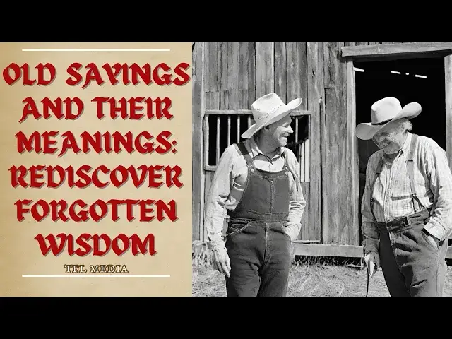 'Video thumbnail for Old Sayings And Their Meanings Rediscover Forgotten Wisdom'