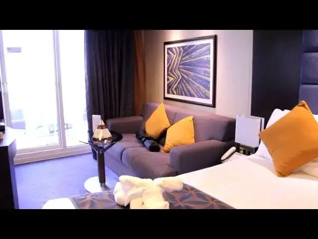 'Video thumbnail for MSC Divina Balcony / Verandah Suite Tour (Stateroom 9113) - MSC Cruises'