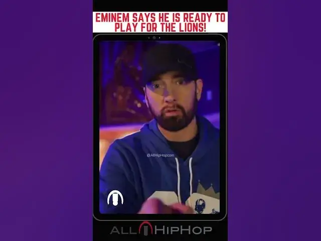 'Video thumbnail for #Eminem says he is ready to play every position for the #DetroitLions! #detroit'