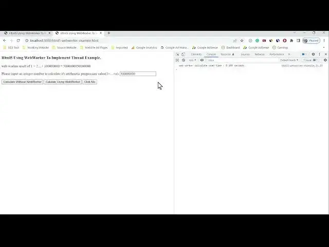 'Video thumbnail for how to use web worker to implement thread in javascript with examples'
