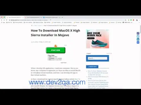'Video thumbnail for How To Download MacOS X High Sierra Installer In Mojave'
