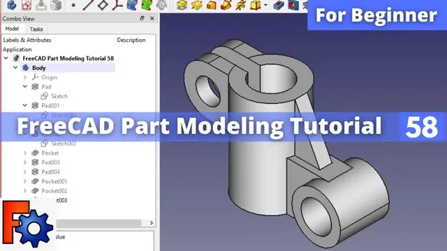 'Video thumbnail for FreeCAD Part Modeling Tutorial 58 | FreeCAD Tutorial | FreeCAD Part Design | Mechnexus |'