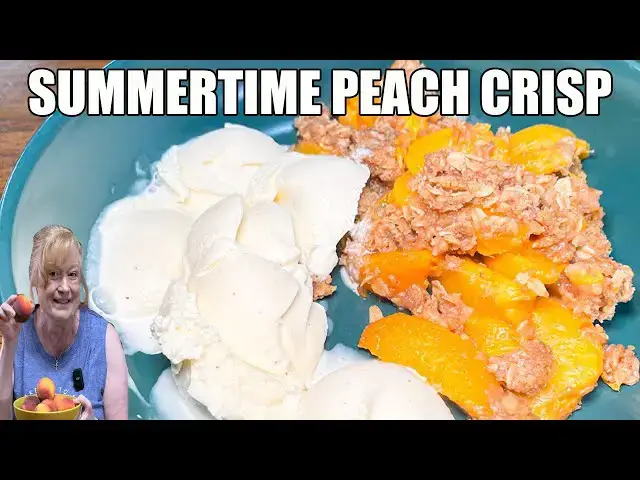 'Video thumbnail for Easy Summertime PEACH CRISP'