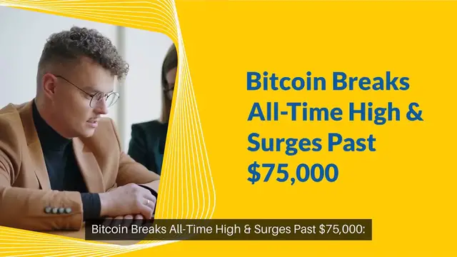 'Video thumbnail for Bitcoin Breaks All-Time High & Surges Past $75,000'