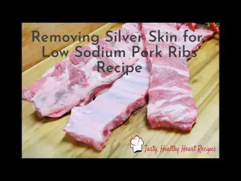 'Video thumbnail for Removing Silver Skin for Low Sodium Pork Ribs'