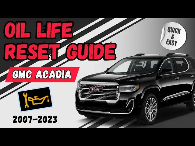 'Video thumbnail for GMC Acadia Oil Life Reset: Easy Guide for 2007-2023 Models 🛠️'