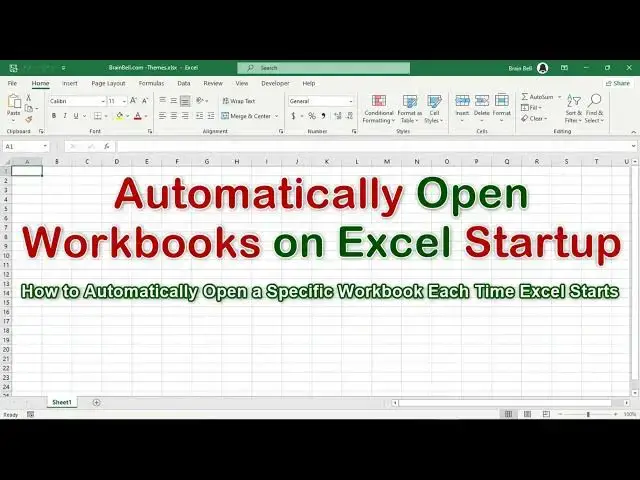 'Video thumbnail for Automatically Open Workbooks When Excel Starts #Excel'