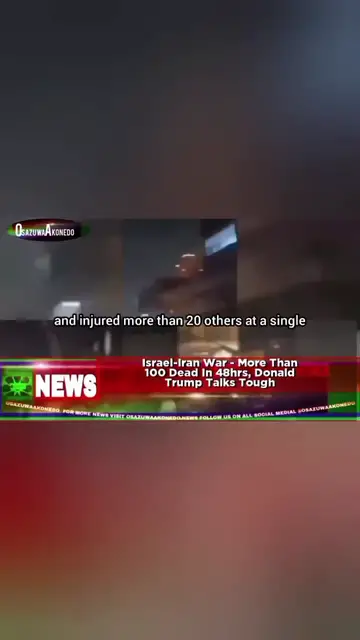 'Video thumbnail for Israel-Iran War - More Than 100 Dead In 48hrs, Donald Trump Talks Tough '