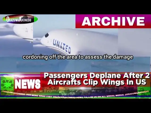 'Video thumbnail for Passengers Deplane After 2 Aircrafts Clip Wings In US'