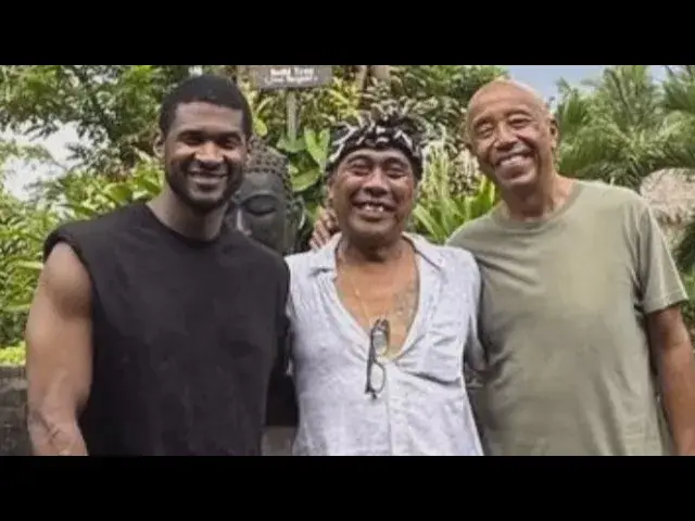 'Video thumbnail for Usher and Russell Simmons link up'
