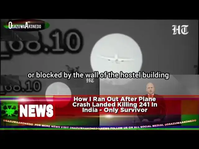 'Video thumbnail for How I Ran Out After Plane Crash Landed Killing 241 In India - Only Survivor'