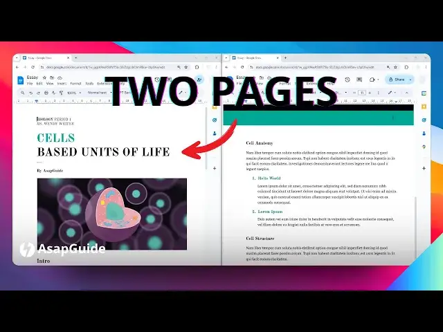 'Video thumbnail for How to View Two Pages Side By Side in Google Docs'