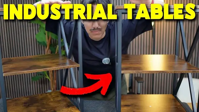 'Video thumbnail for Yaheetech Industrial End Tables Assembly and First Look'