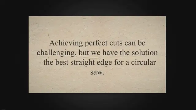 'Video thumbnail for Best Straight Edge for Circular Saw'