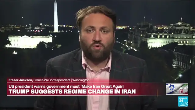 'Video thumbnail for US warns against Iran retaliation as Trump raises 'regime change''