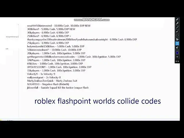 'Video thumbnail for roblox flashpoint worlds collide codes'