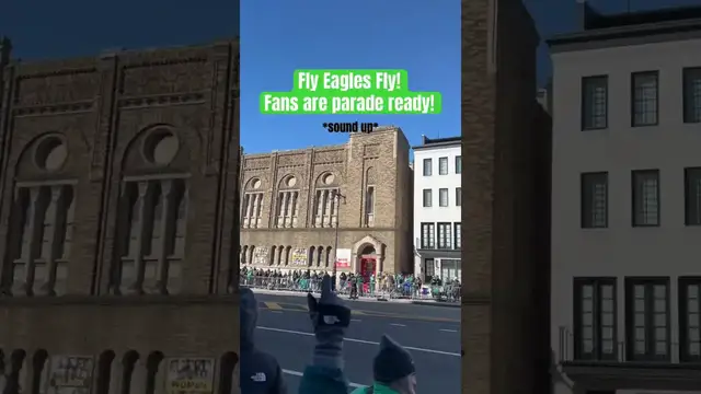 'Video thumbnail for (187) philadelphia eagles fans celebrate at parade'
