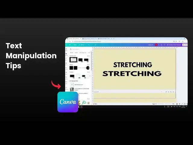 'Video thumbnail for How to Stretch Text in Canva'