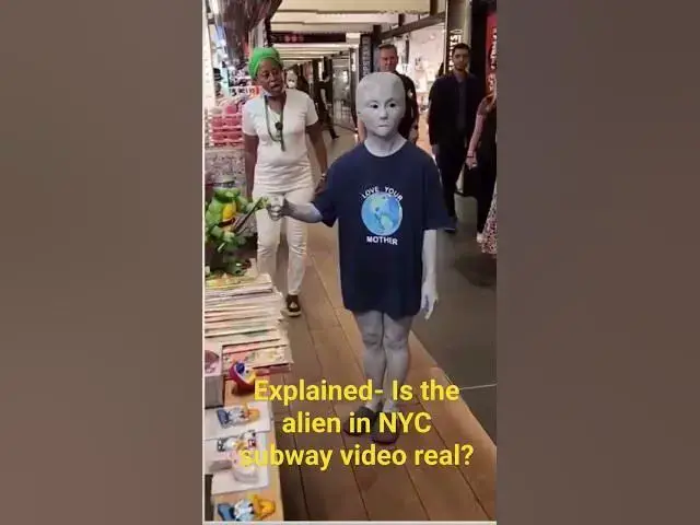 'Video thumbnail for Explained- Is the alien in NYC subway video real? #alien #nyc'
