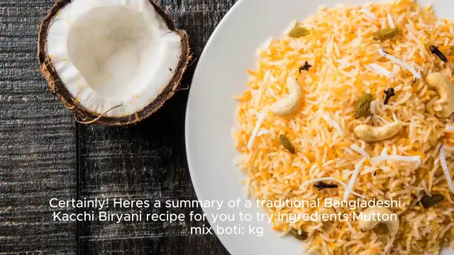 'Video thumbnail for kacchi Biriyani Recipe'